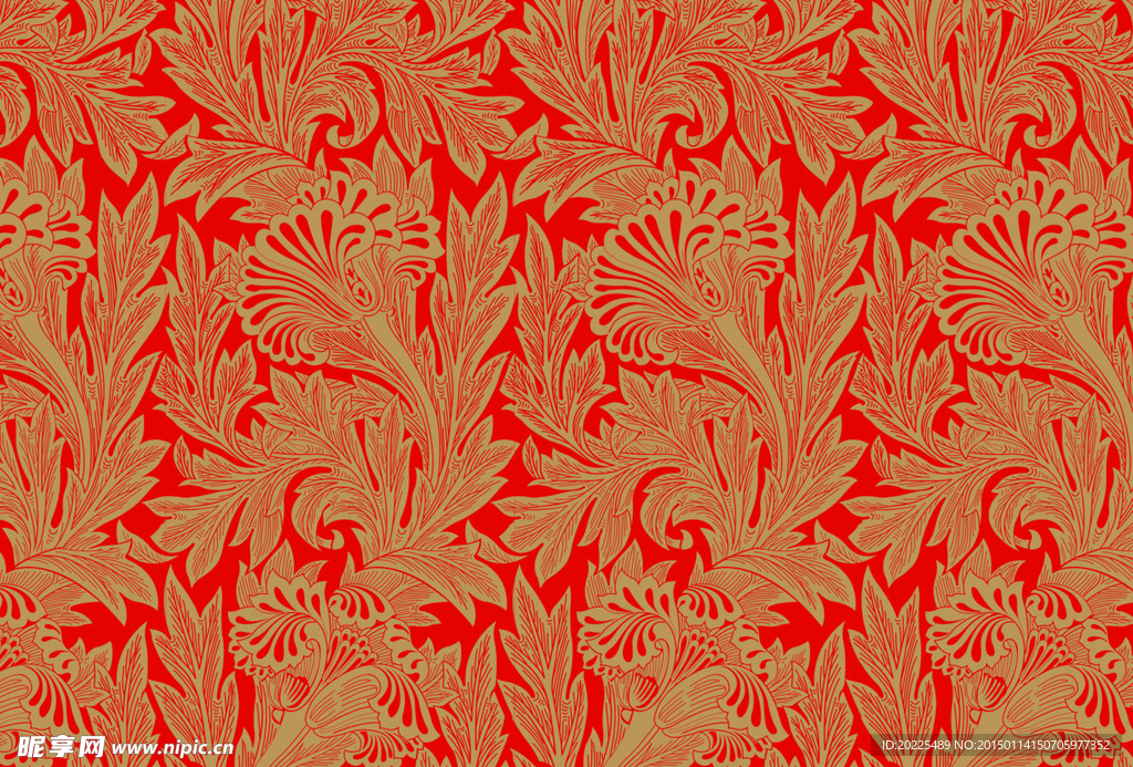 矢量无缝精致花纹