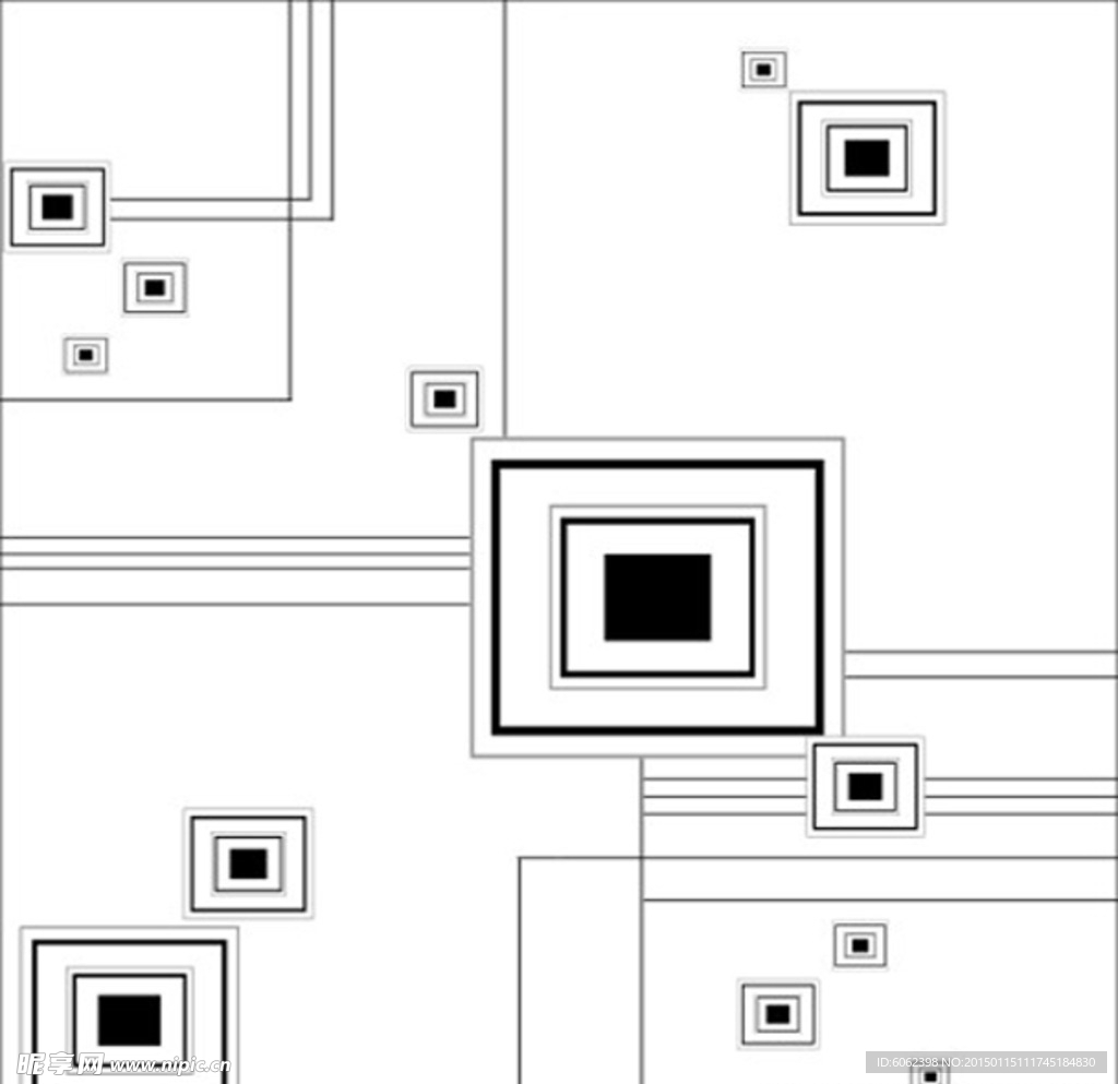推拉门 现代简约 几何图案