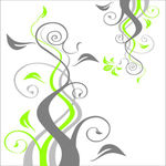 推拉门 欧式卷草 叶子