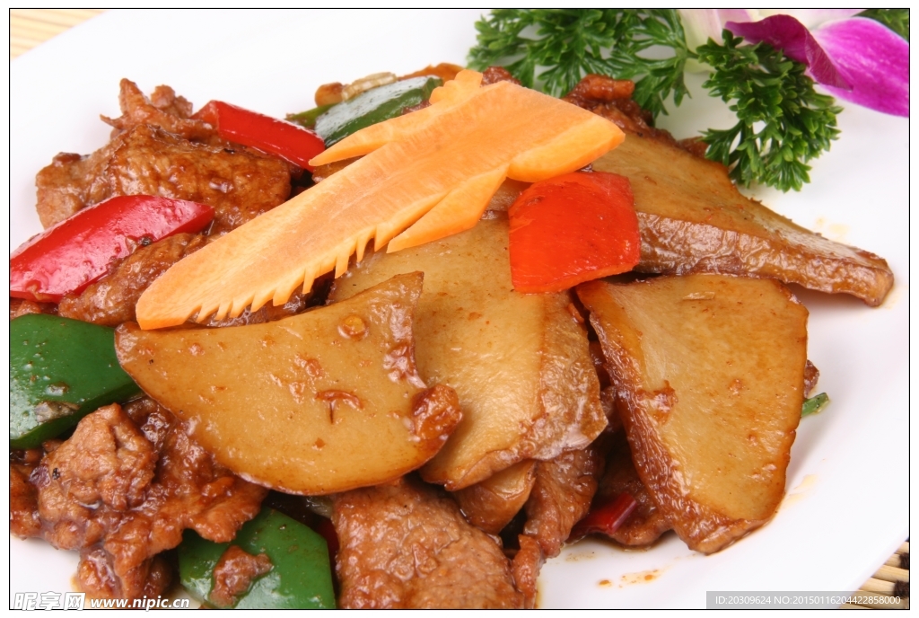 酱百灵菇炒牛肉佳旺餐厅