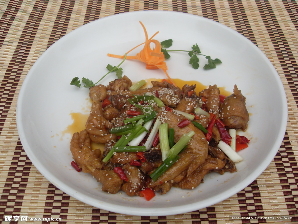 美食  湘菜 葱香鸡翅