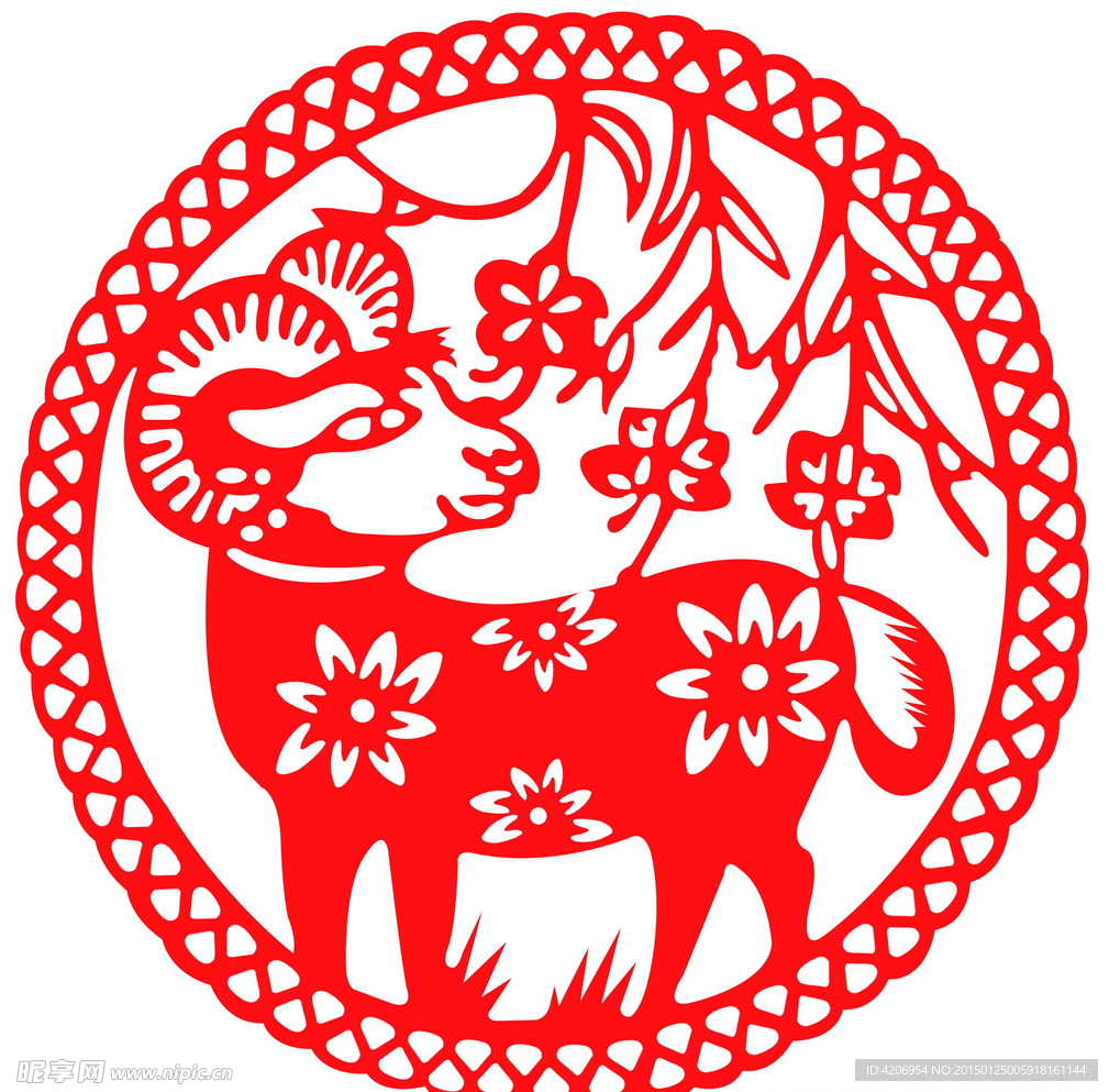 2015羊年剪纸