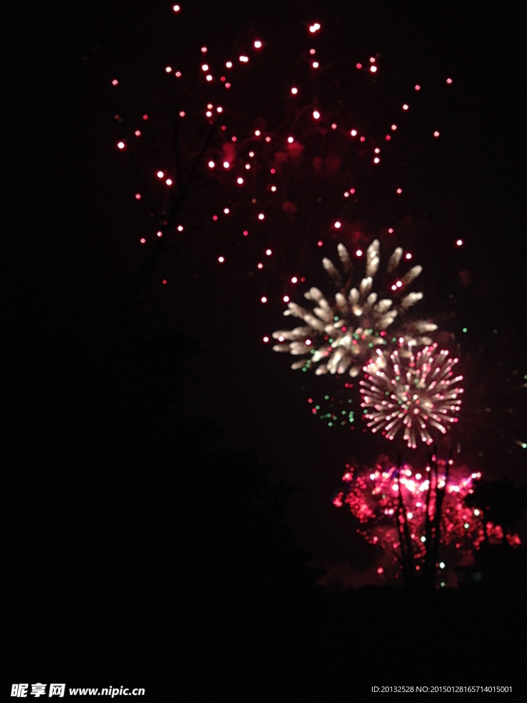 真实夜空烟花