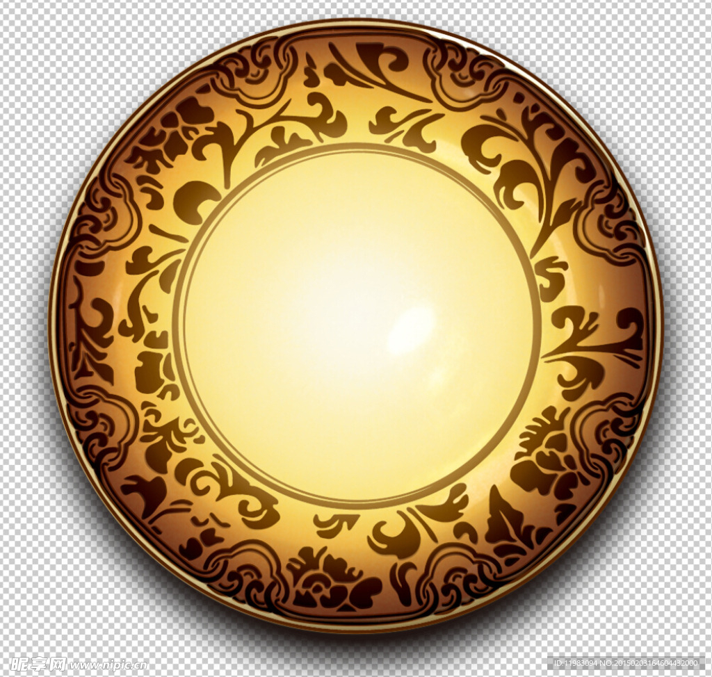 青花瓷深色花边瓷盘纹理瓷盘