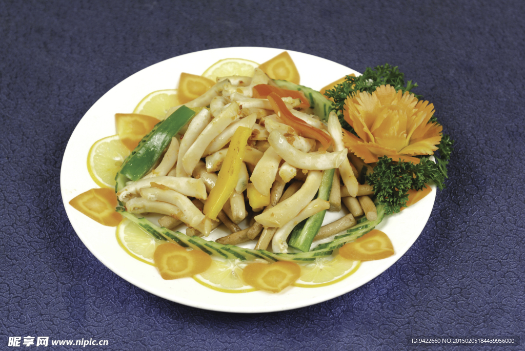 鲜茶树菇炒鲍笋