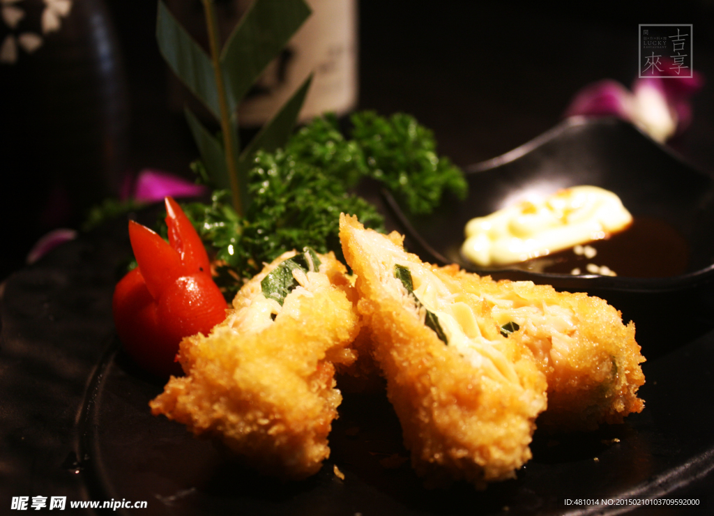 香炸三文鱼芝士卷