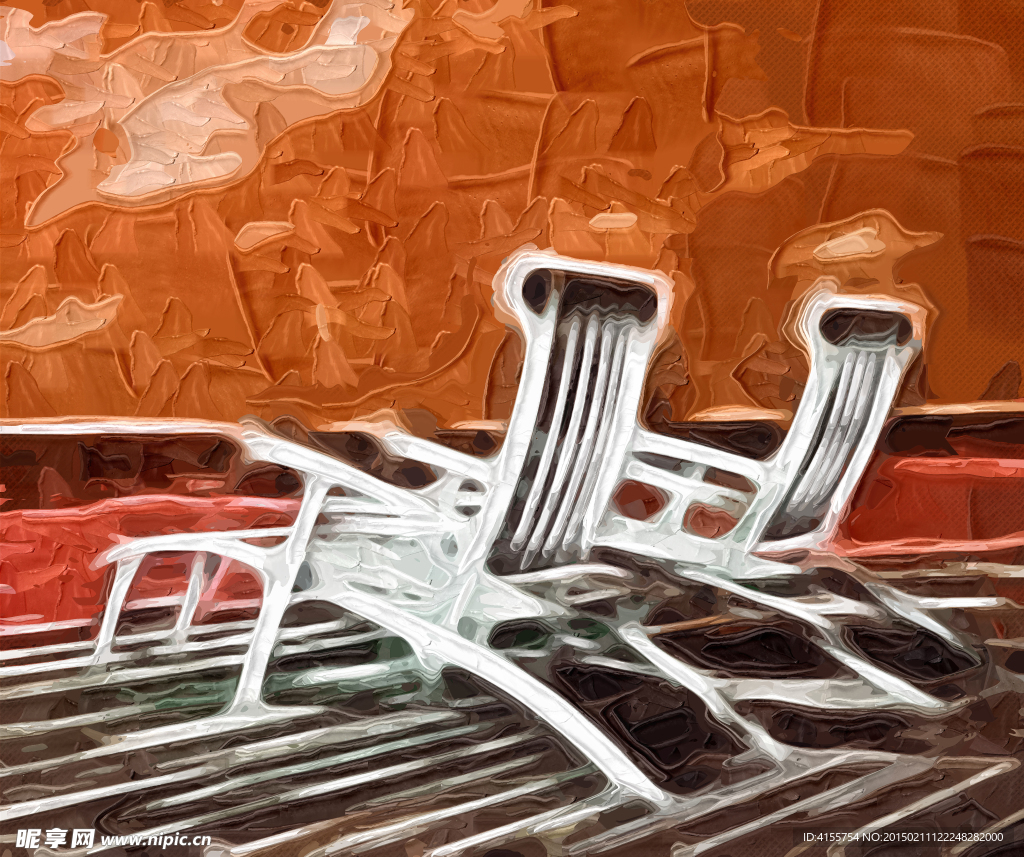 酒店餐厅装饰画抽象画 油画