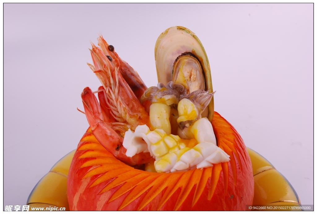 原盅南瓜海鲜局饭