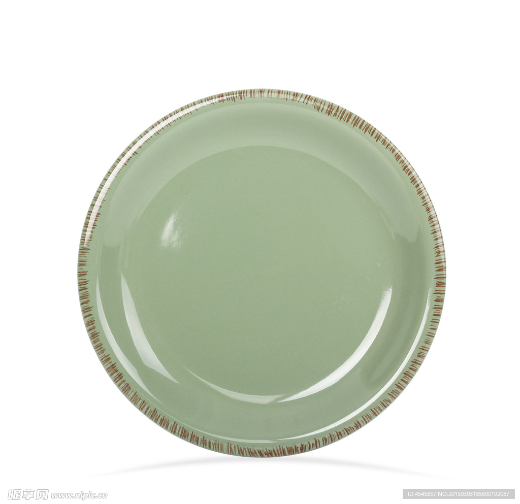 棕色陶瓷沙拉盘