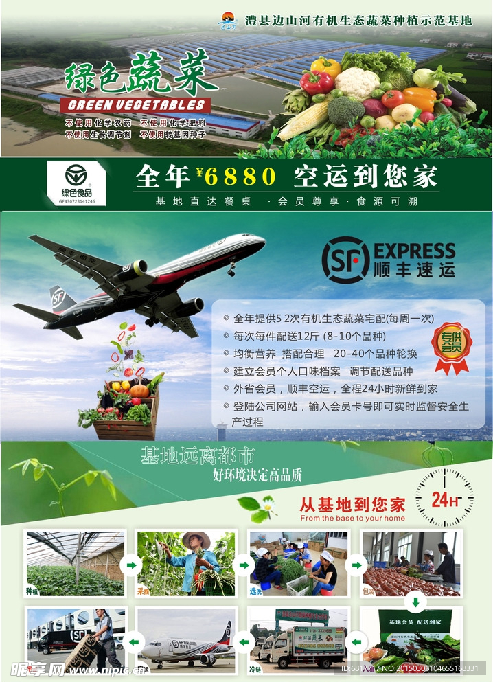 正新农业有机蔬菜省外宣传单页