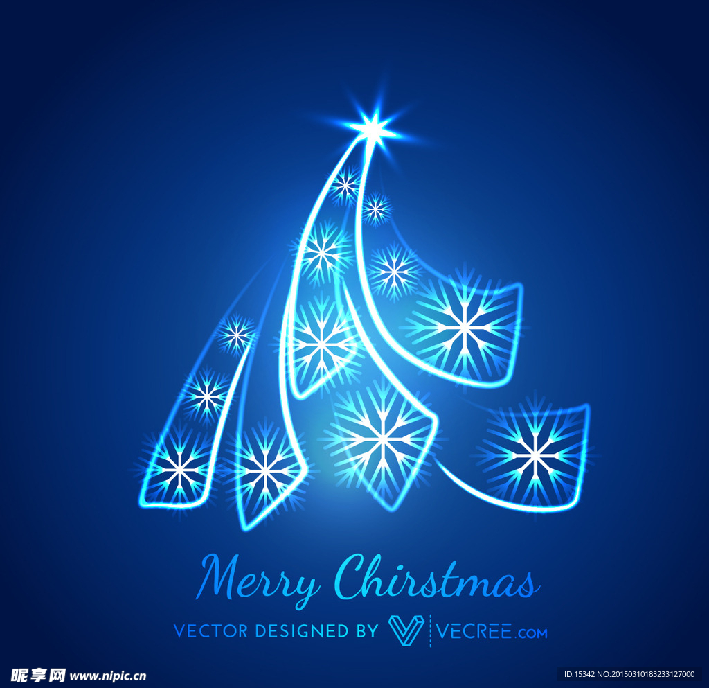 发光圣诞树形曲线