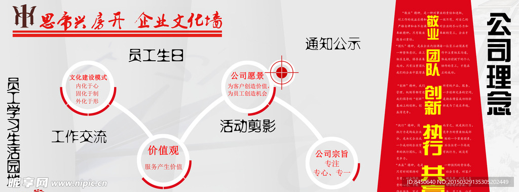 房地产企业文化墙