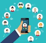 智能手机社交网络图片