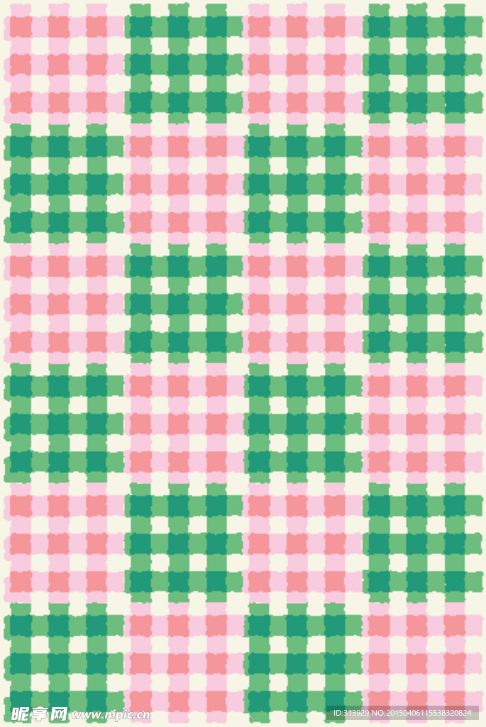布纹花饰EPS矢量图 红绿手帕