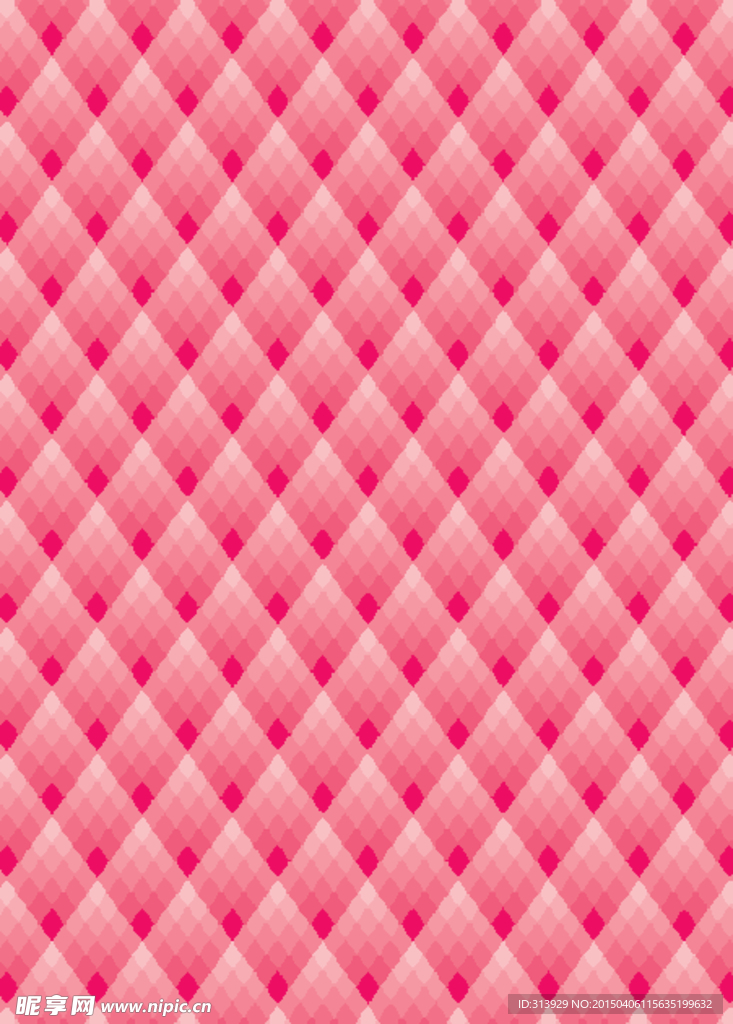 布纹花饰EPS矢量图 菱形红块