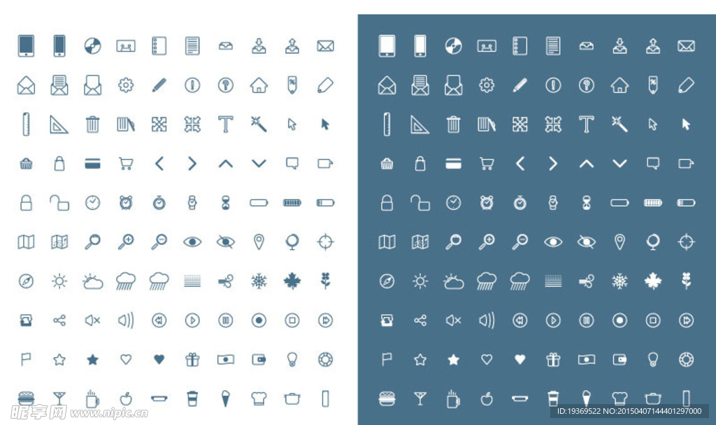 线绘图标矢量素材