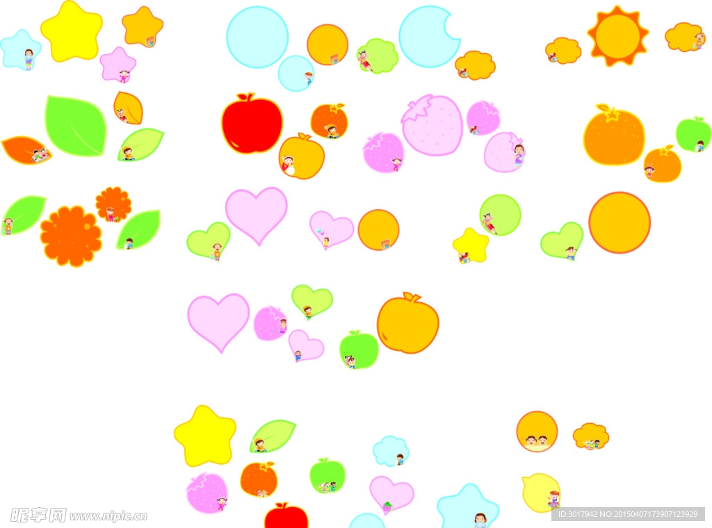 各种卡通形状（教室布置）