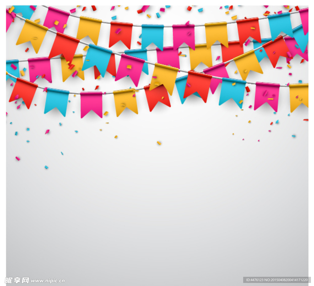 精美节日拉旗背景矢量素材