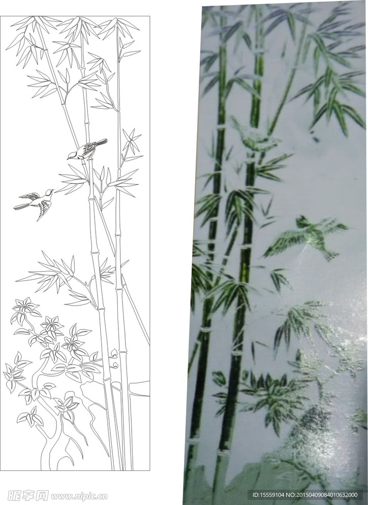 竹子小鸟