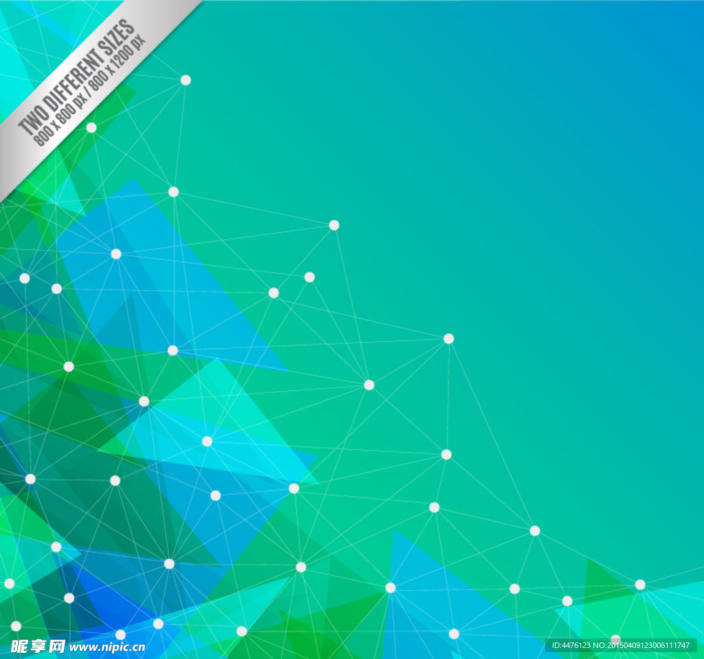 绿色几何形背景矢量素材