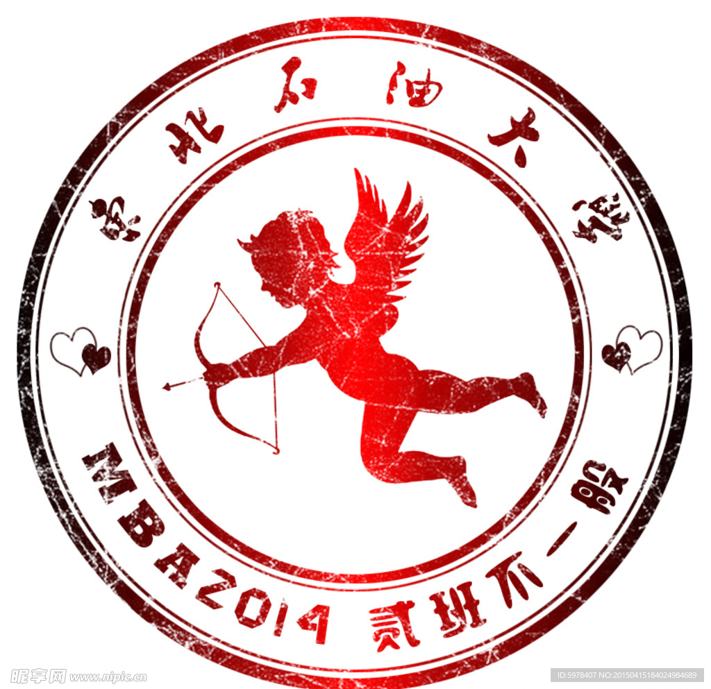 班徽设计印章设计做旧天使印章