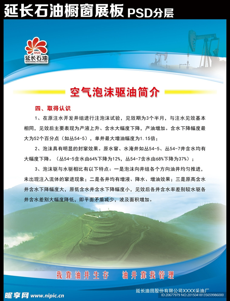 延长石油橱窗展板