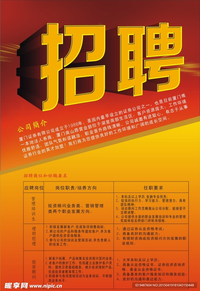 招聘海报