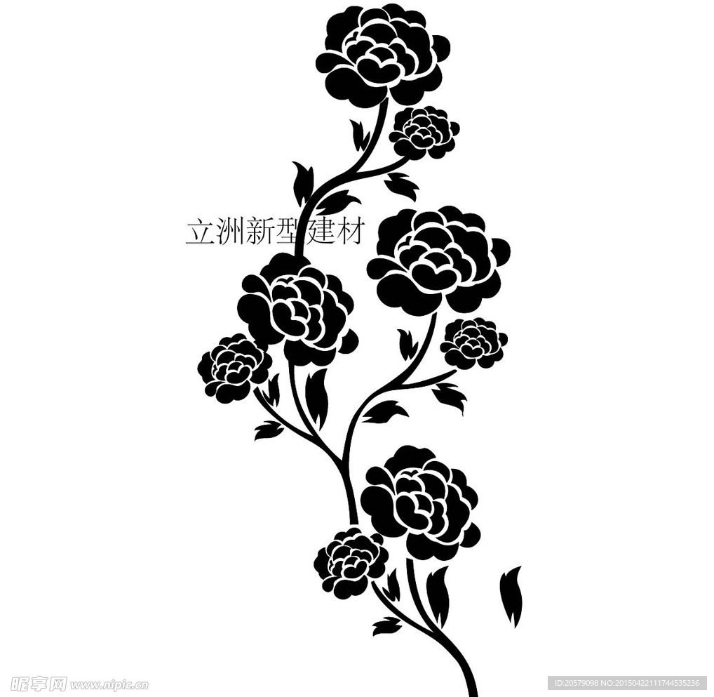 立洲印花模具菊花矢量图