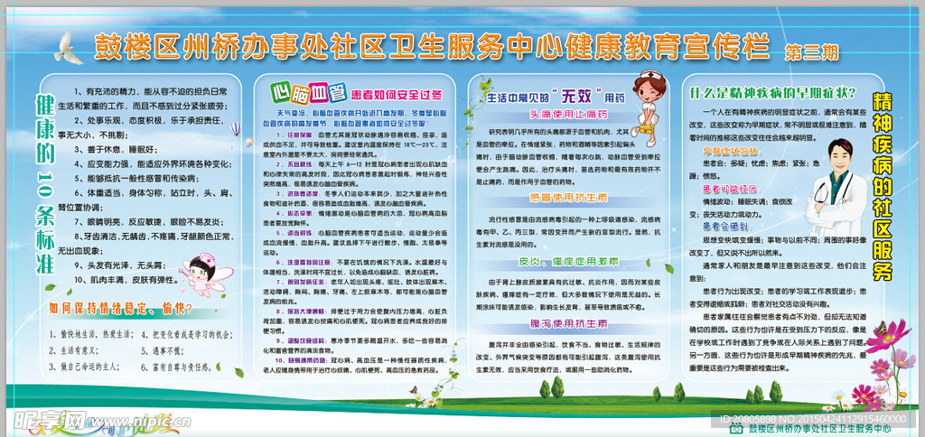 社区展板 健康教育宣传 海报