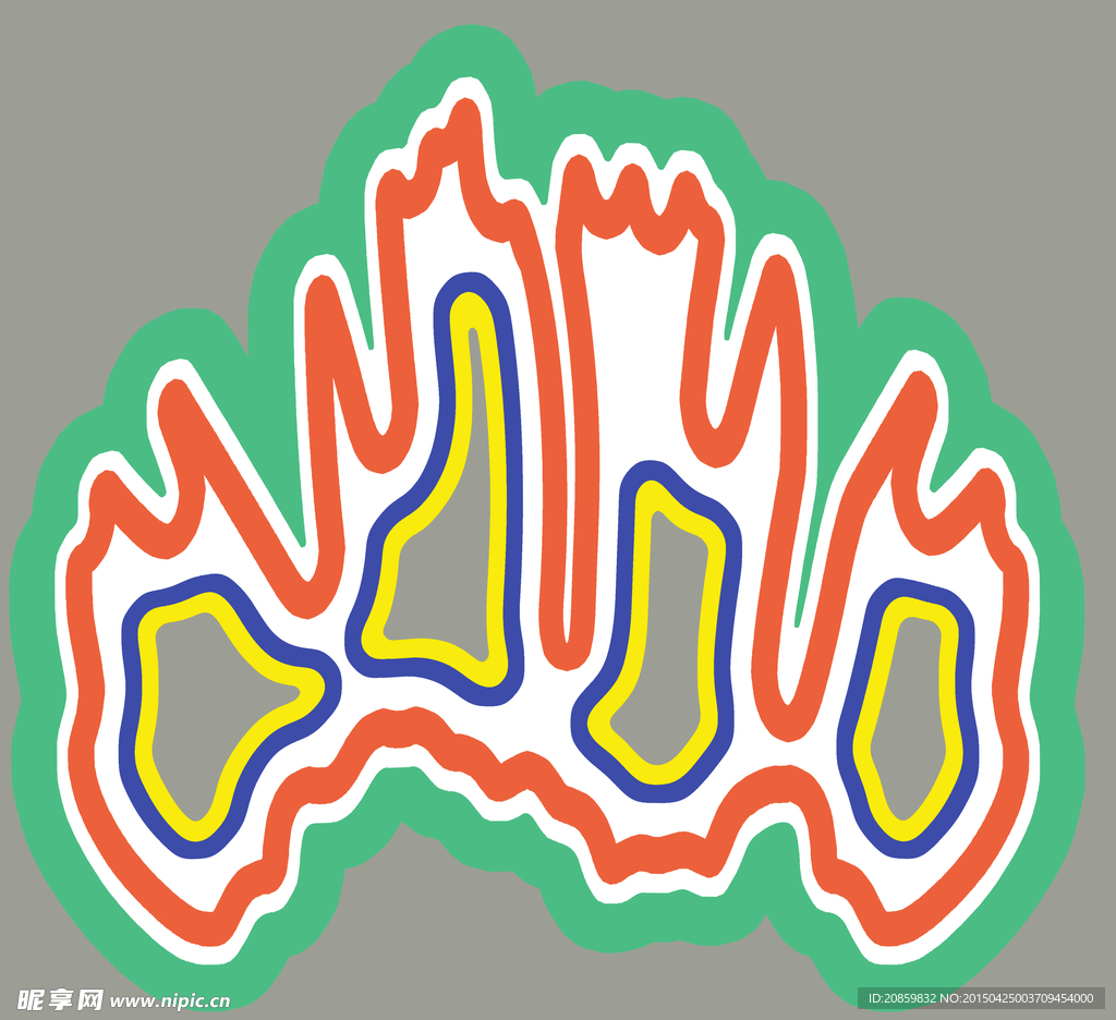 抽象火焰 色块亮色  ps分层