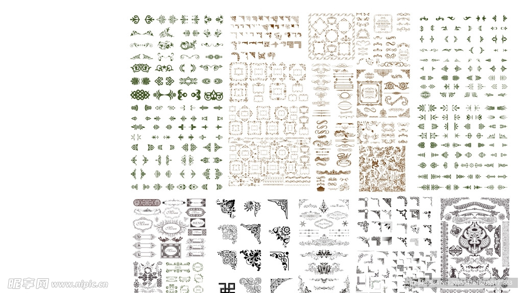 欧式花纹边框大全