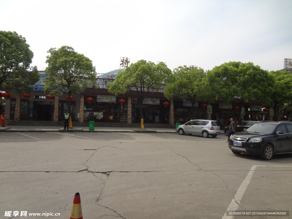 城市风景   树木   超市