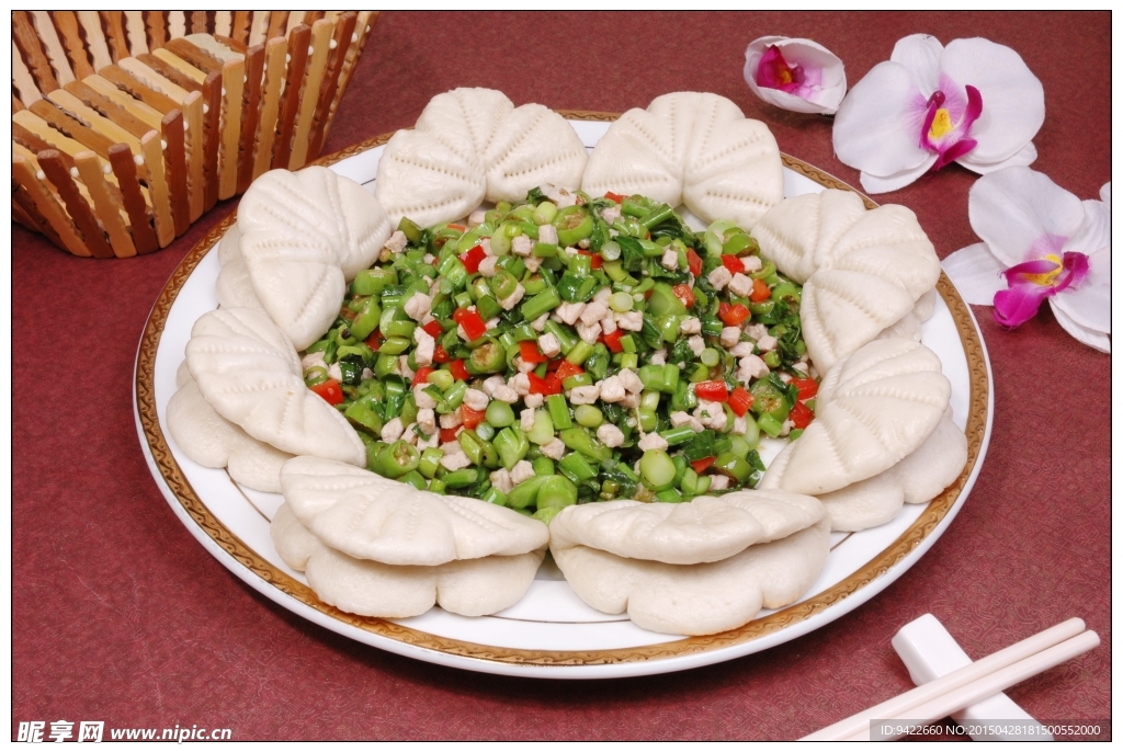 杭椒芥兰炒肉粒