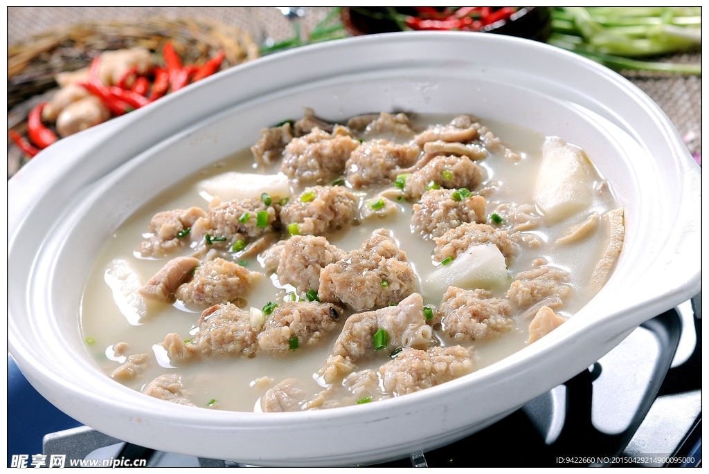 心肺肉丸炖淮山