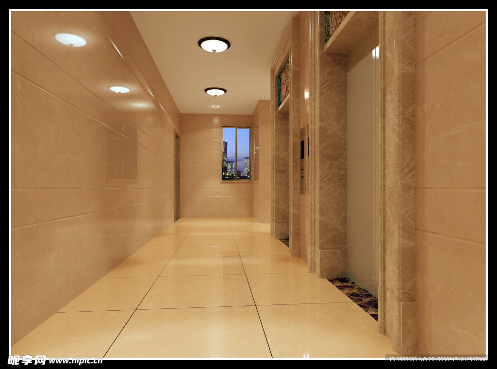 电梯厅效果图