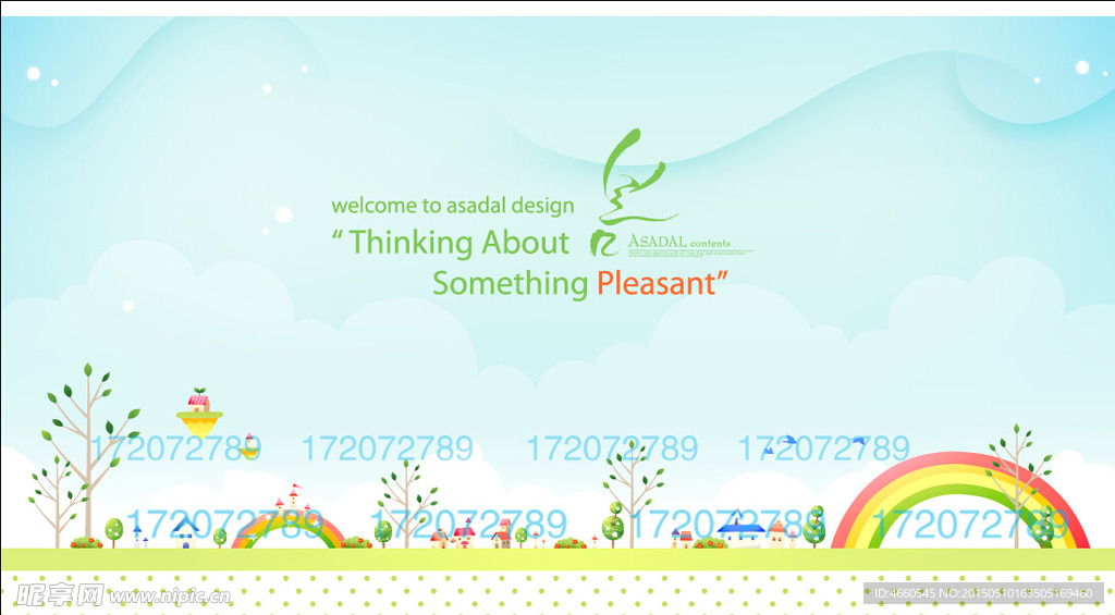 清新风格春夏风景