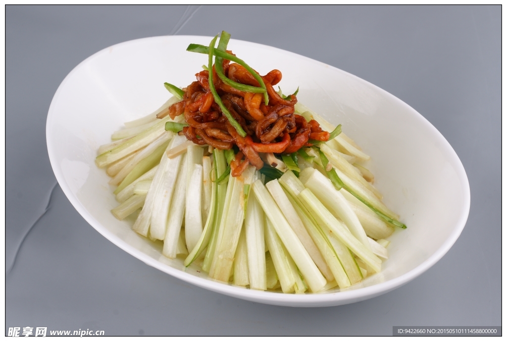 野白菜杆炒肉丝