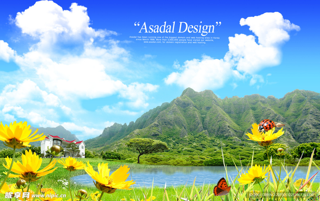 春天绿色背景素材