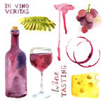 葡萄酒矢量元素设计