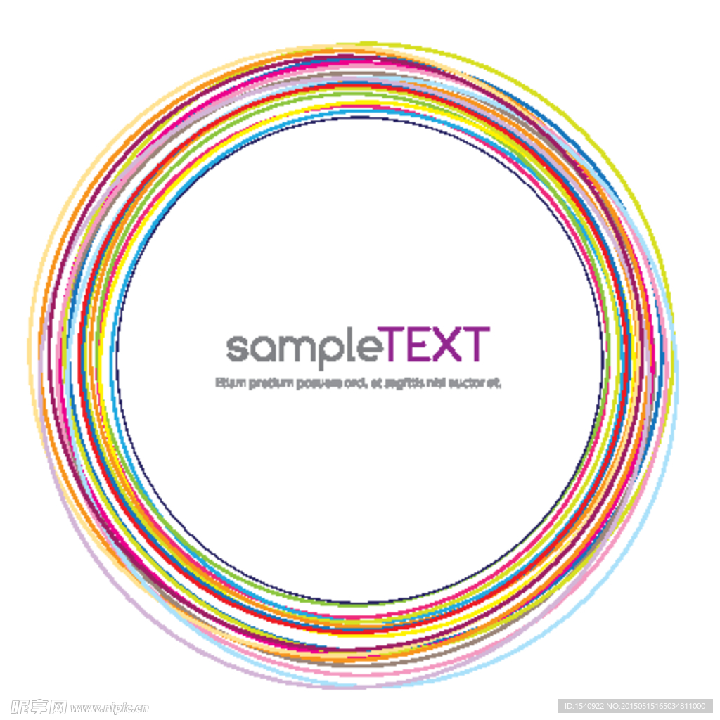 彩色圆环矢量素材