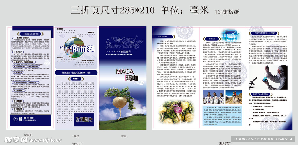 玛卡三折页