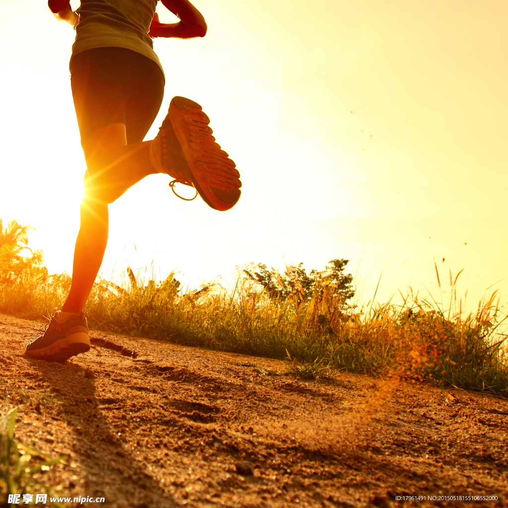 夕阳下的奔跑
