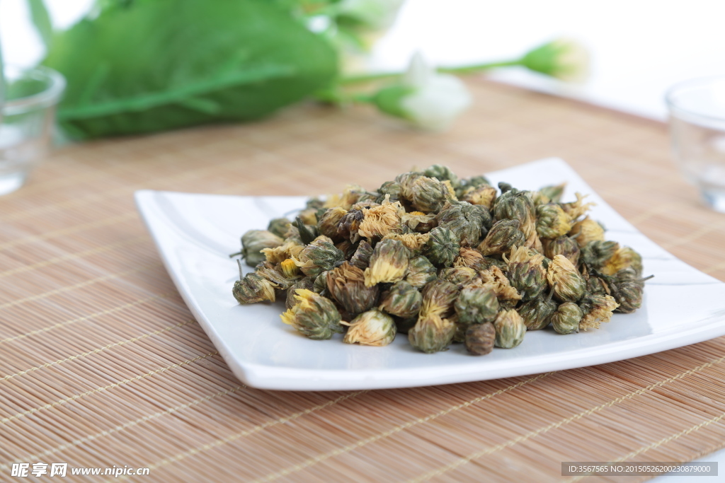 胎菊王茶摄影图