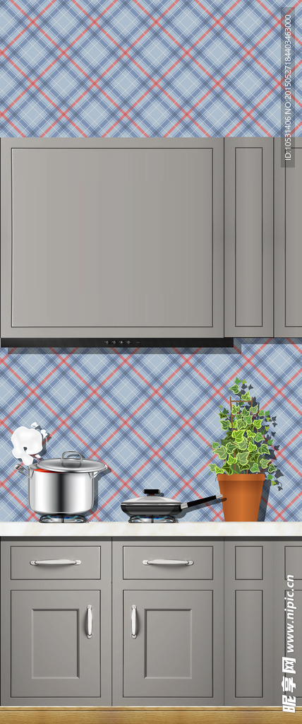 厨房英式创意贴图
