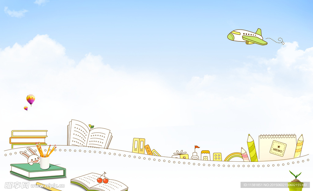 儿童卡通漫画背景素材