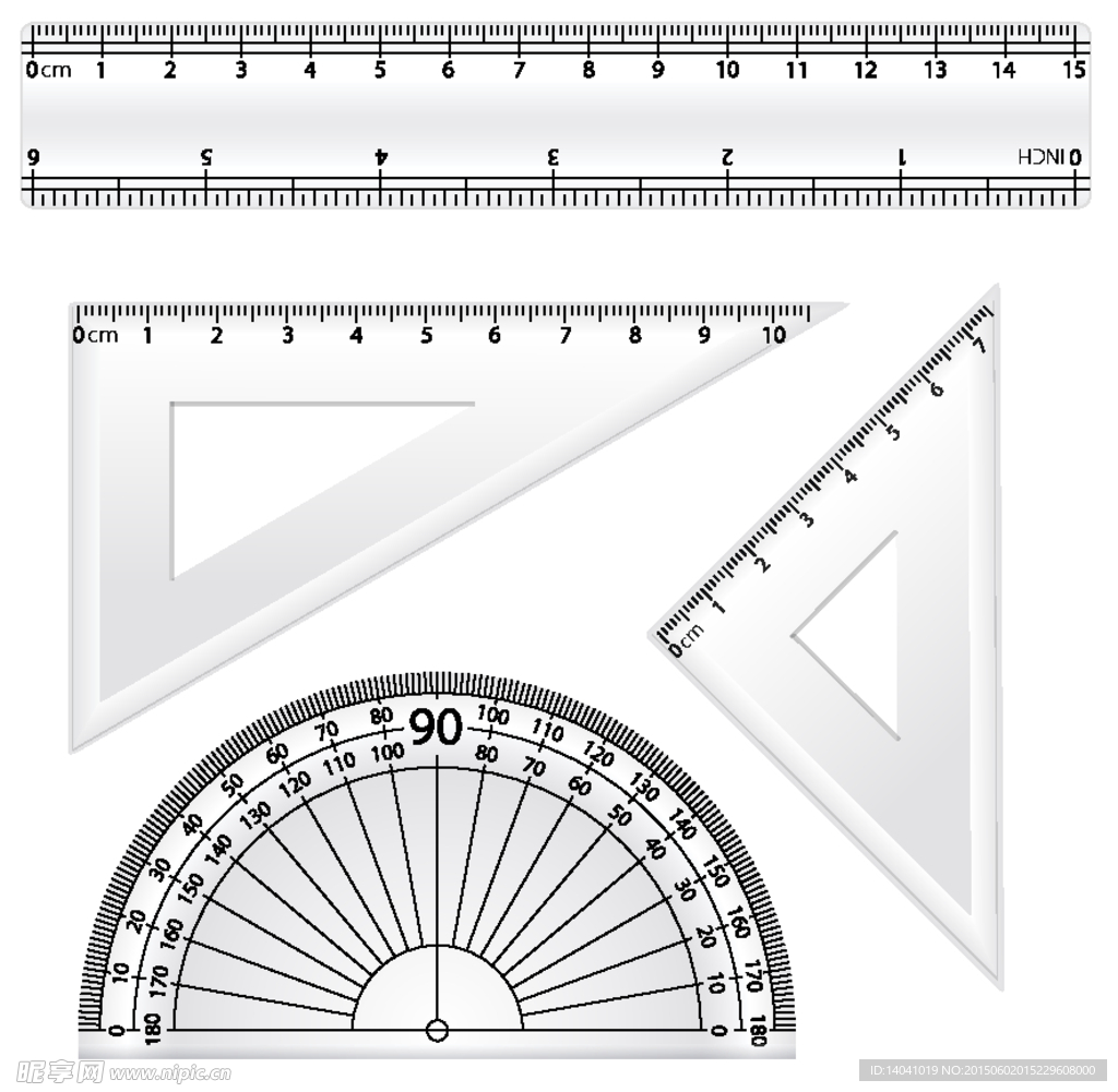 信息图与直尺量角器等设计