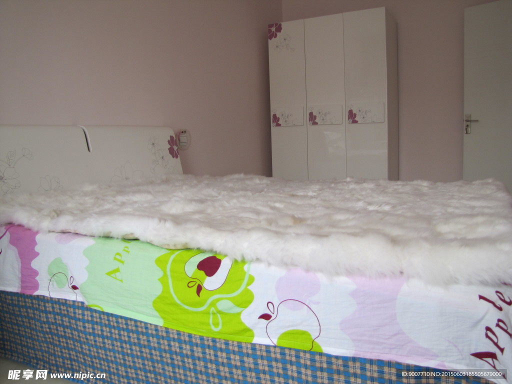 羊剪绒 真皮 床毯