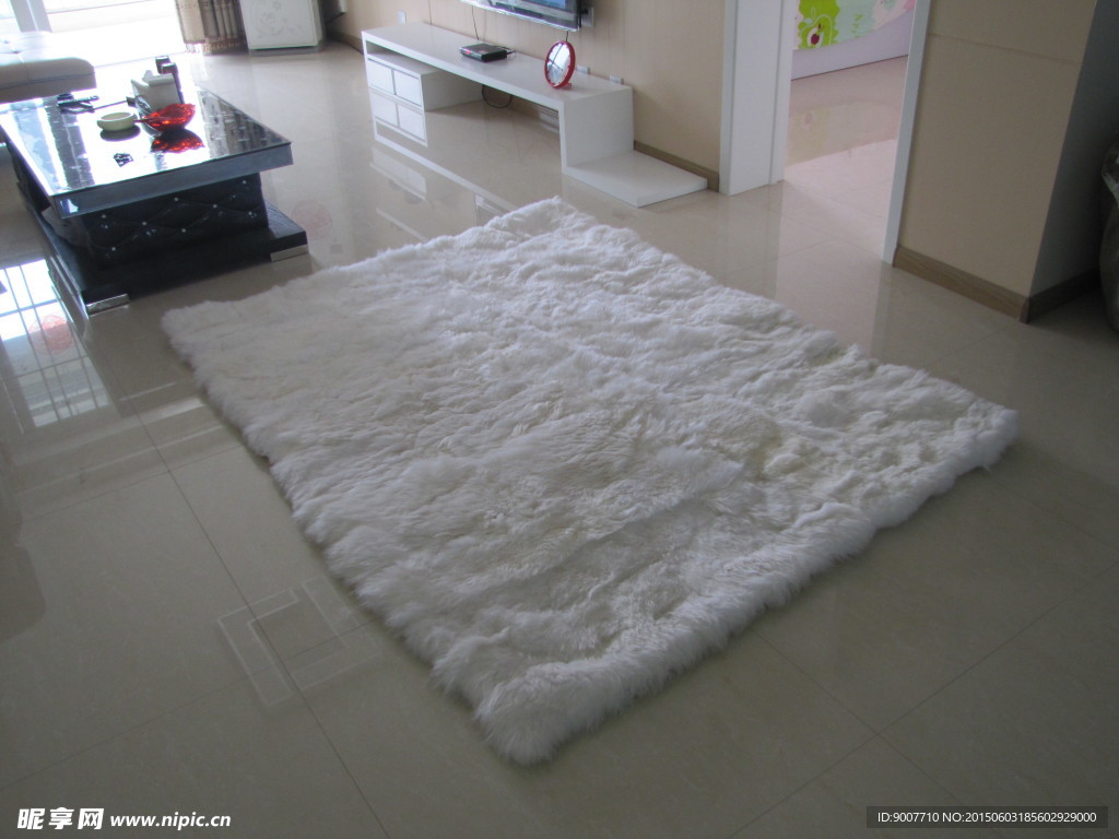 羊剪绒 真皮 床毯