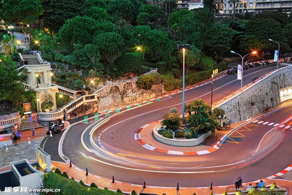 摩纳哥公路弯道图片