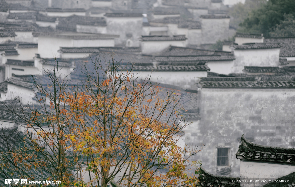塔川秋色 徽式建筑